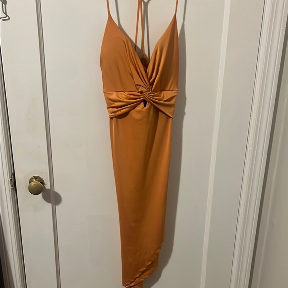 Elegant Orange Women's Dress